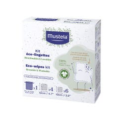Mustela Kit de toallitas ecológicas reutilizables y lavables x10
