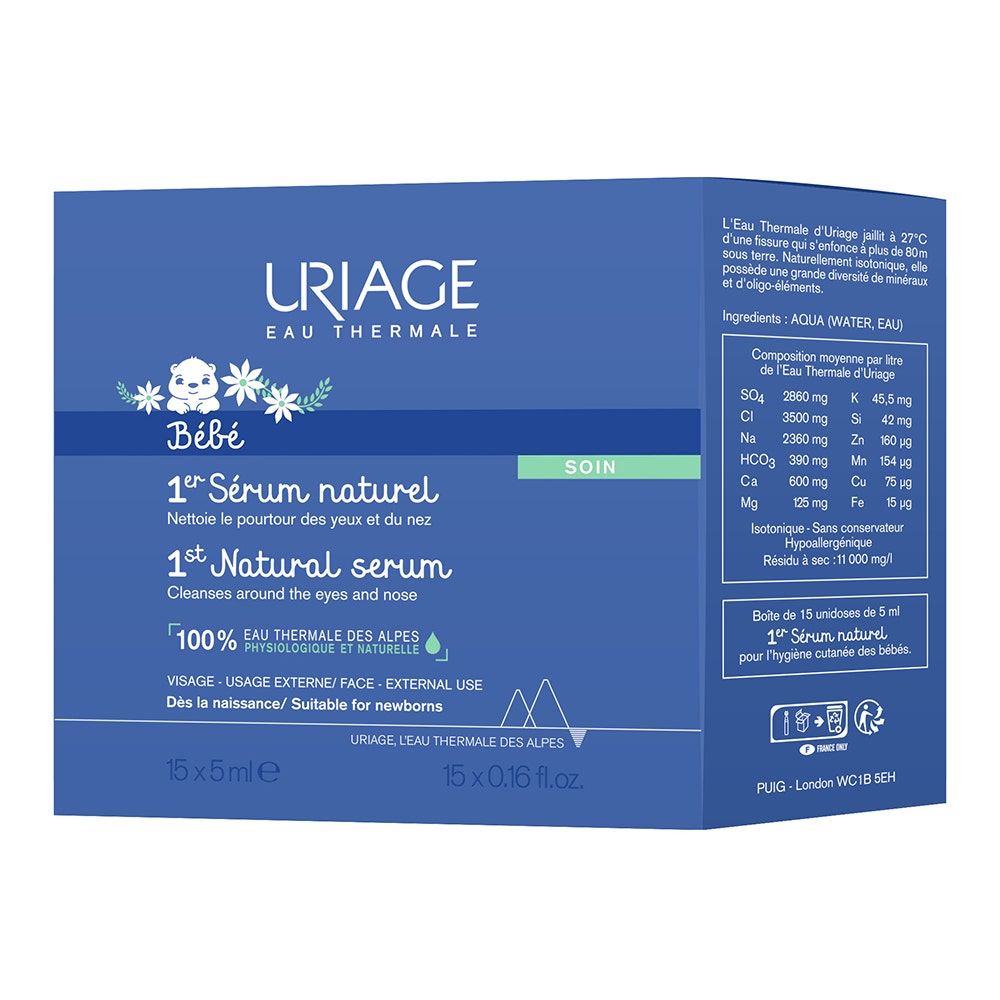 Uriage Bebé Pimero Suero Fisiologico Natural Bebe X18 Nariz Y Ojos 75ml