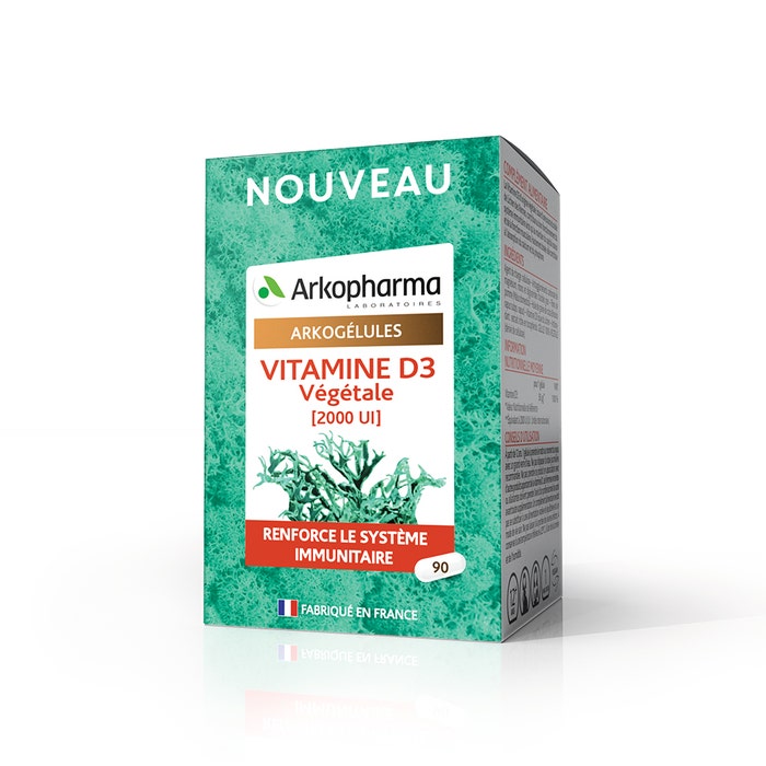 Arkopharma Arkogélules Vitamina D3 vegetal 90 Cápsulas