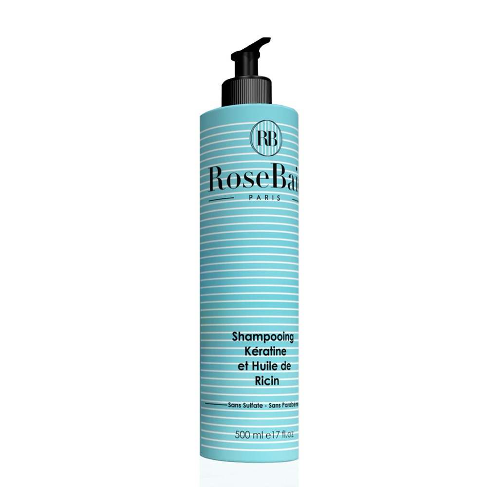 Rosebaie Ricino Champú de queratina y Aceite de Ricino 500 ml