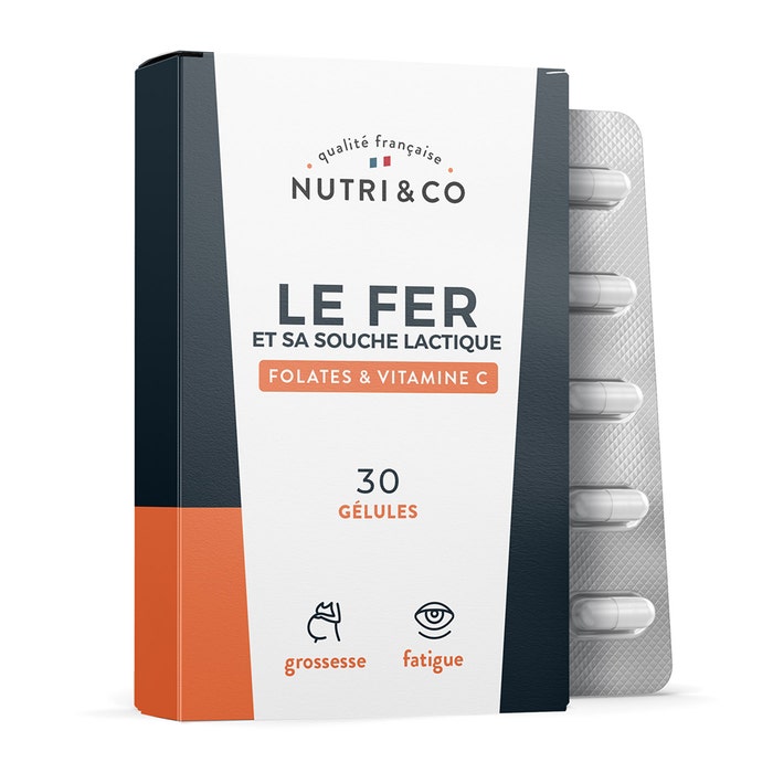 Hierro + Vitamina C Fatiga Embarazo 30 cápsulas NUTRI&CO