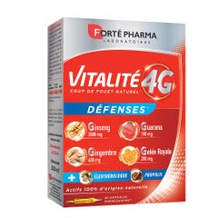 Forté Pharma Vitalité 4G Vitalite Defensas 20 Ampollas 4g