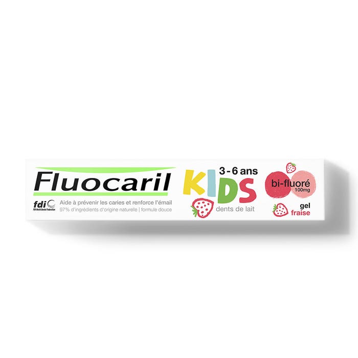Gel dentífrico Kids Fresa 50 ml 3 - 6 años Fluocaril