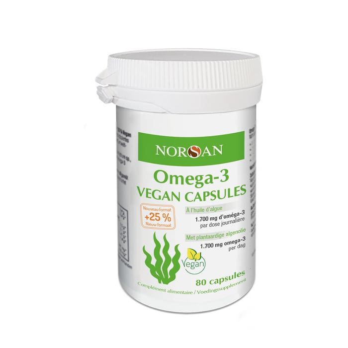 Norsan Aceite Vegano de Algas Omegas 3 80 cápsulas