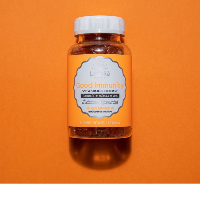 Buena inmunidad 60 comprimidos Vitamines Boost Sabor a naranja Lashilé Beauty