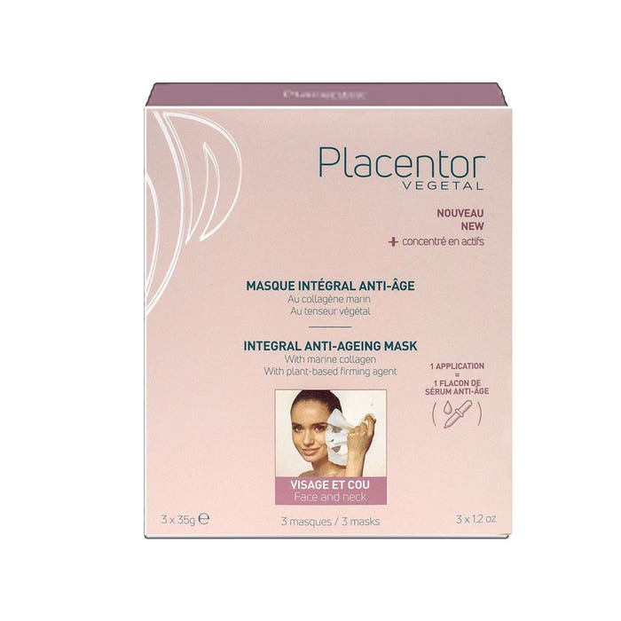 Placentor Végétal Mascarilla facial y cervical antiedad integral 3x35g