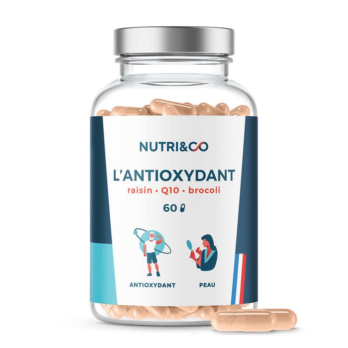 NUTRI&CO Antioxidante Coenzima Q10 Uva Brócoli Piel 60 cápsulas