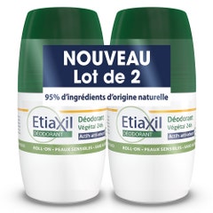 Etiaxil Déodorant Planta 24h Roll-on Piel sensible 2x50ml
