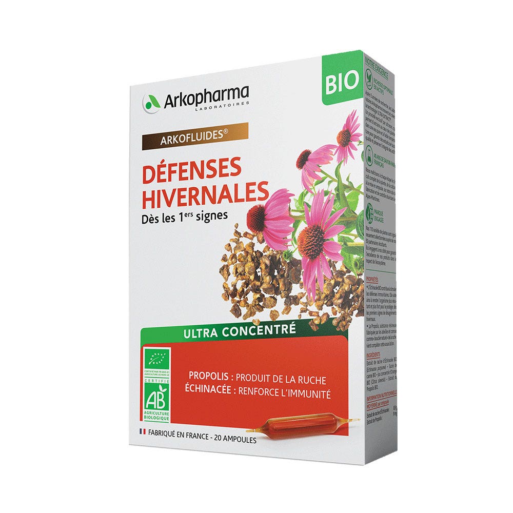 Arkopharma Arkofluidos Defensas Hibernales Bio 20 Ampollas de 10ml ...