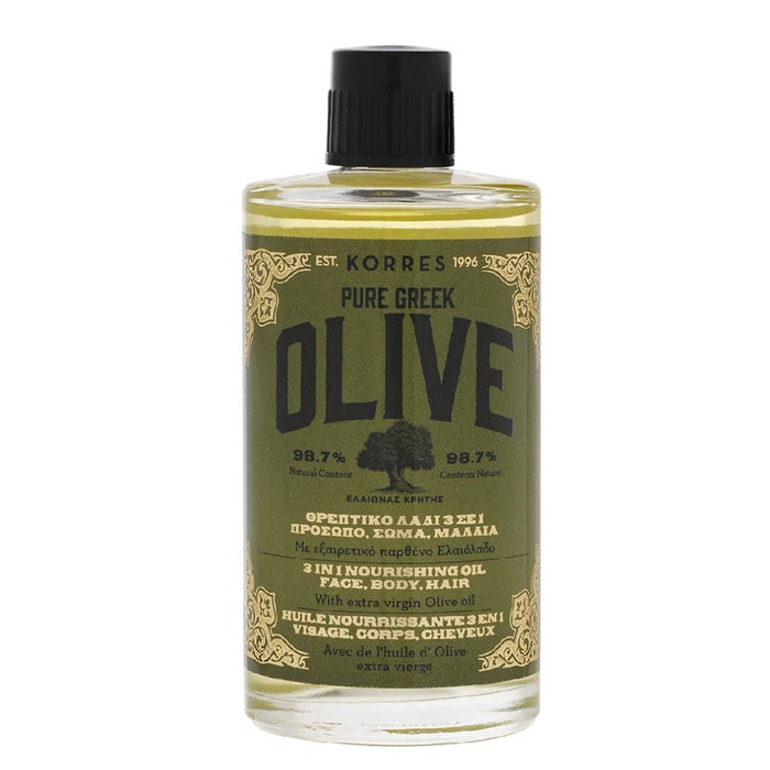 Aceite nutritivo 3 en 1 para rostro, cuerpo y cabello Oliva 100 ml Olive Korres