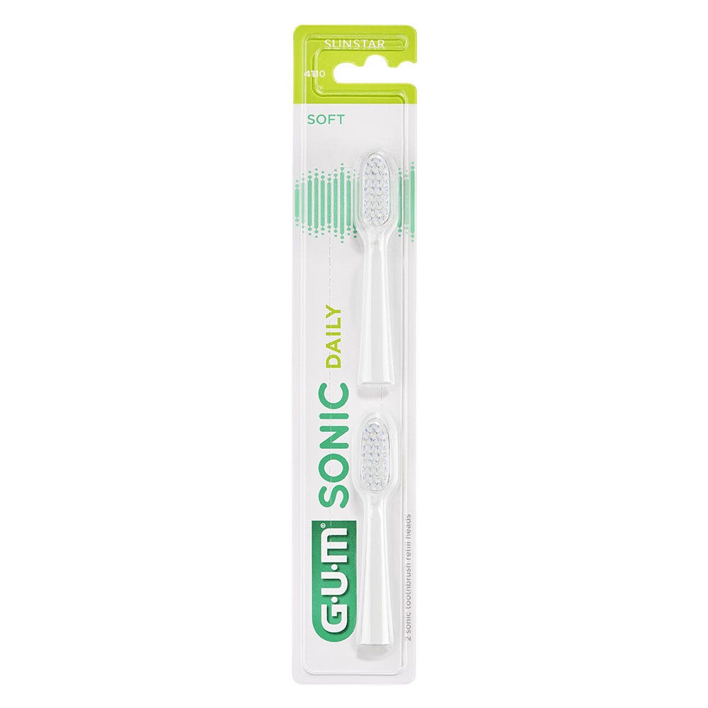 Gum Sonic Daily Recambios para cepillos de dientes Le Blanc x2