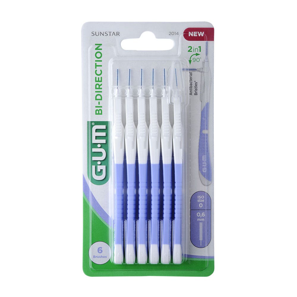 Gum Cepillos interdentales bidireccionales 0,6 mm x6