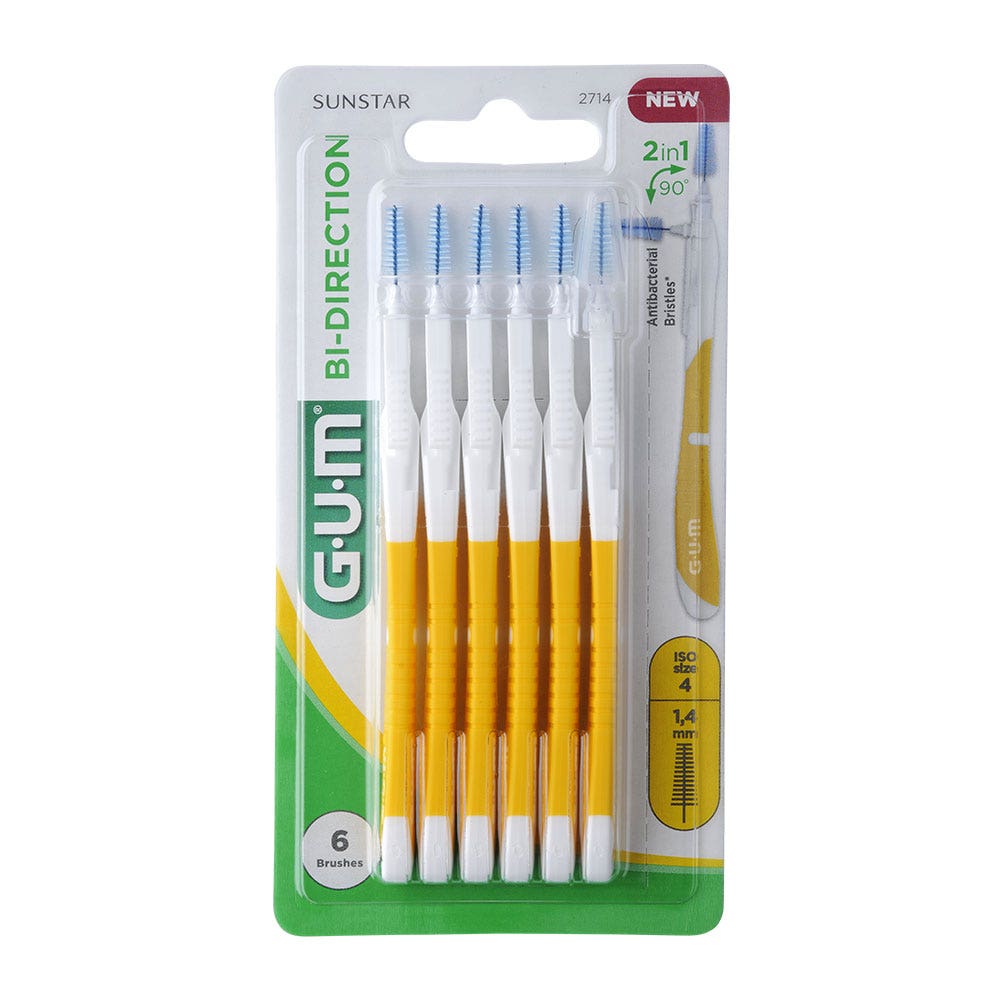 Gum Cepillos interdentales bidireccionales 1,4 mm x6