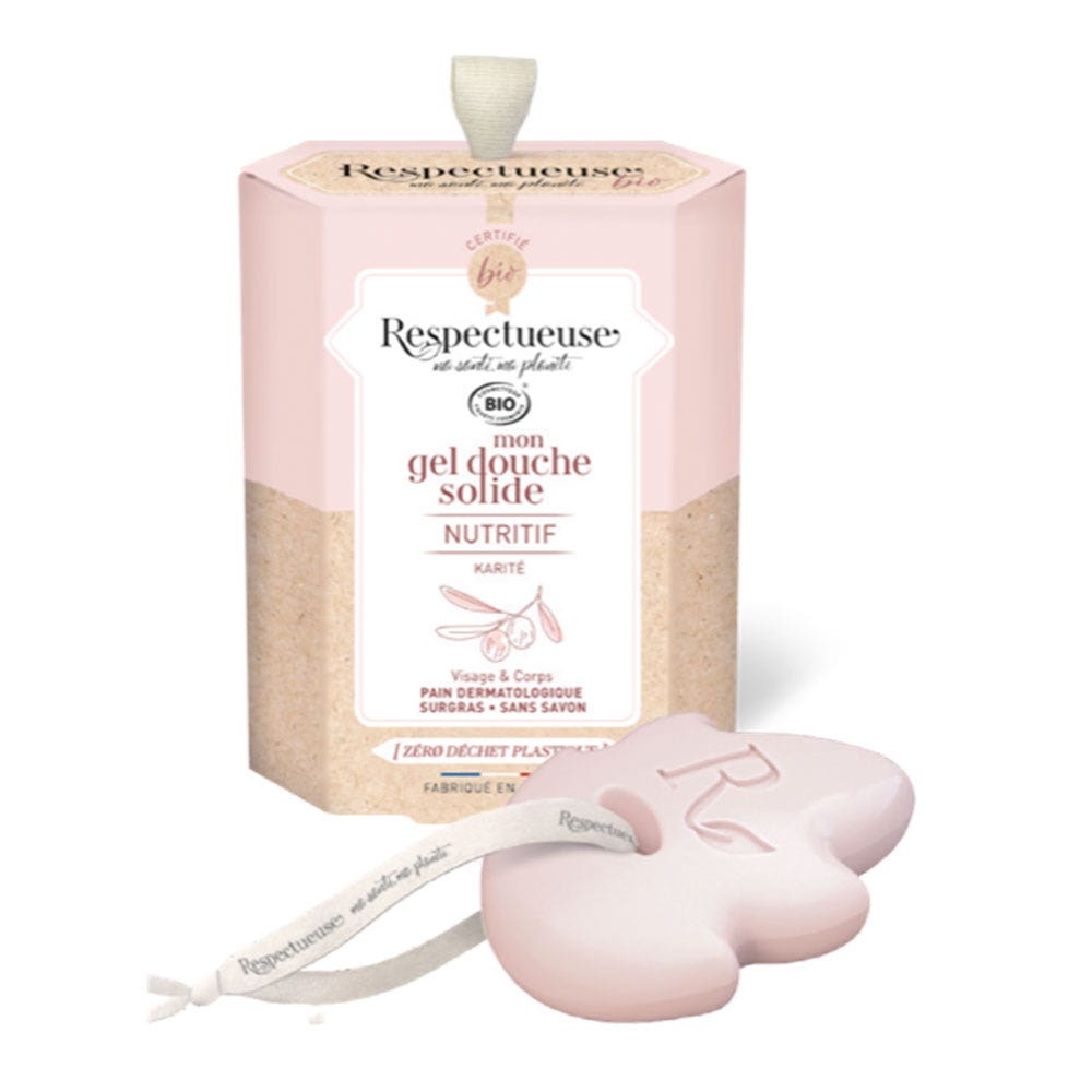 Respectueuse Gel de ducha bio sólido My Nutritive Fragancia de Karité 75g