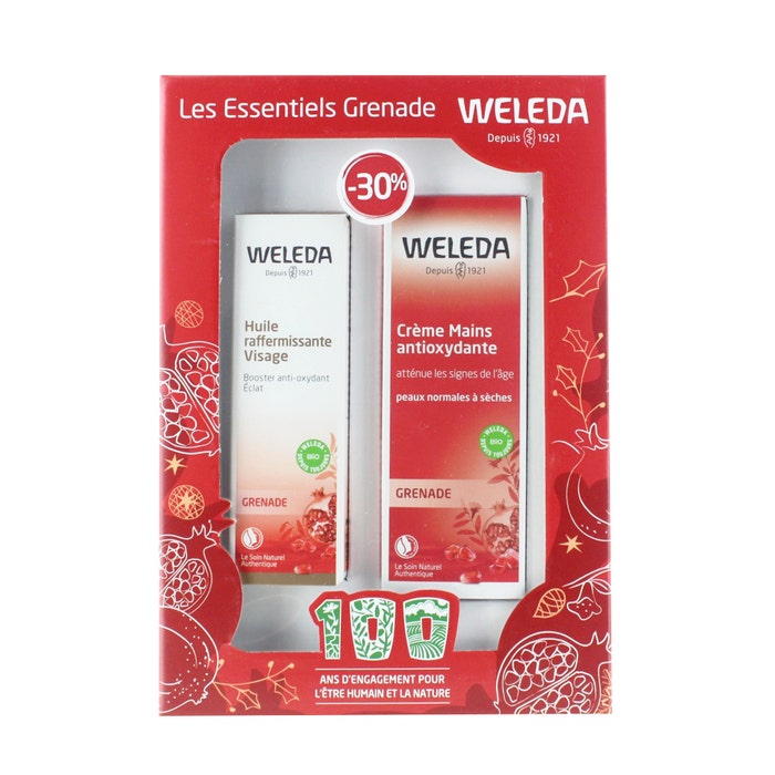 Set Aceite Facial Reafirmante + Crema de Manos Antioxidante Grenade Weleda