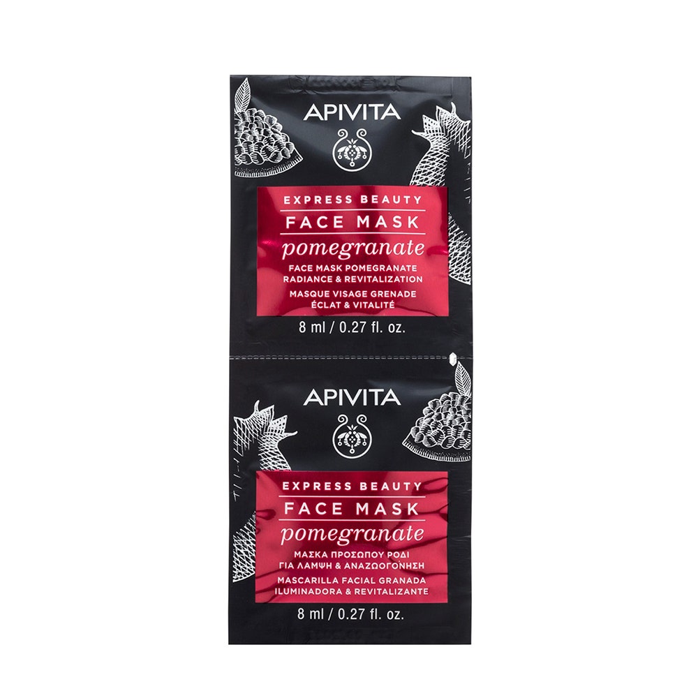 Apivita Express Beauty Mascarilla Facial Radiance &amp; Vitality con Granada 2x8ml