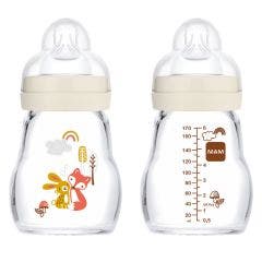 Biberon Vidrio Premium Flujo 1 Para 0 Meses+ 170 ml Mam