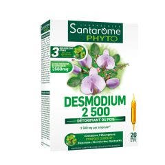 Desmodium 2500 20 ampoules Détoxifiant du foie Santarome