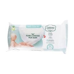 Lingettes peaux sensibles 100 pour cent coton x60 peaux sensibles Cottony
