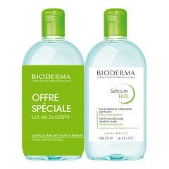 Solución Micelar 2x500 ml Sebium H2O Peaux grasses Bioderma