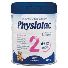 2 Lait en Poudre 800g De 6 à 12 Mois Physiolac