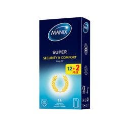 Preservativos seguridad y control x14 Super Manix