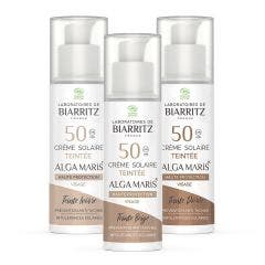 Crema Solar Rostro con color Bio SPF50 Hidrata y protege 50ml Soins Solaires Laboratoires De Biarritz