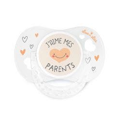 Chupete simétrico silicona colección J'aime Maman Et Papa +18 meses Luc Et Lea