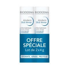 Stick labial hidratante 2x4g Atoderm labios secos Bioderma