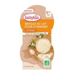 Semoule au Lait de Vache Fleur d'Oranger 225g 6 Mois et Plus Babybio