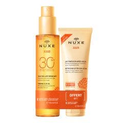 Aceite bronceador SPF30 cuerpo + aftersun gratis Sun Nuxe
