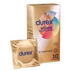 Preservativos sensación piel con piel x10 Nude sin látex Durex