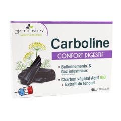 Carboline Gases E Hinchazon Abdominal 30 Gélules 3 Chênes