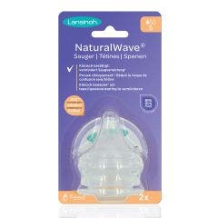 Natural Wave Tetina de flujo lento X2 Lansinoh