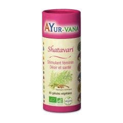 Shatavari Bio 60 gélules Stimulant Féminin Désir et Santé Ayur-Vana