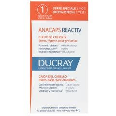 Caída de cabello reaccional 3x30 Anacaps Reactiv Ducray