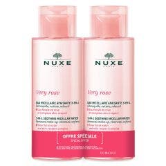 Agua micelar calmante 3-en-1 2x400ml Very rose Nuxe