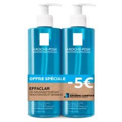 Gel Limpiador Purificante 2x400ml Effaclar Peaux Grasses Tendance Acneique La Roche-Posay