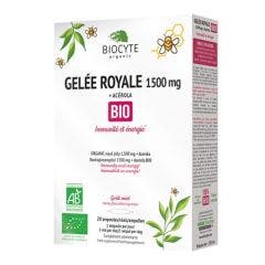Jalea Real 1500mg + Acerola Ecológica 20 ampollas Biocyte