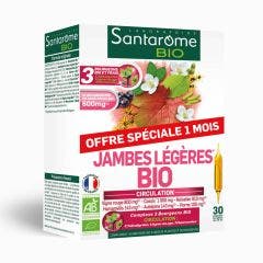Piernas Ligeras 20 Ampollas + 10 Gratis Bio 300ml Favorise la circulation Santarome