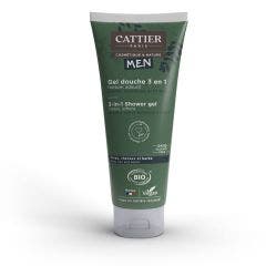 Gel ducha 3 en 1 ecológico 200 ml Homme Cuerpo, pelo y barba Cattier