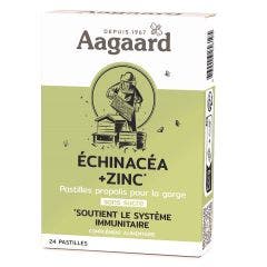 Echinacea + Zinc Pastillas de Propolis sin Azúcar 24 comprimidos Aagaard Propolis