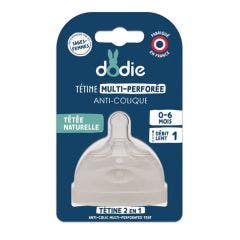 Dodie♦Tetina de silicona Multi-Perforada Anticólico Tétine Multi-Perforée Silicona Dodie