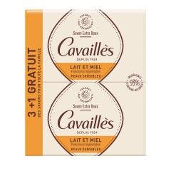 Jabón Extra Suave de Leche y Miel + 1 Gratis 3x250g Extra Doux Rogé Cavaillès