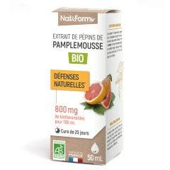Extrait de Pépins de Pamplemousse Bio 50ml Défenses Naturelles Nat&Form