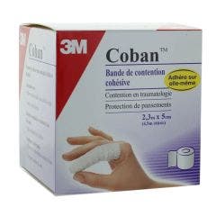 Coban Venda Compresiva Cohesiva Blanca 5cm X 2. 3M