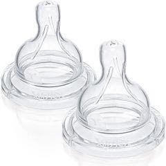 Tetinas Classic+ Silicona Airflex Liquido Espesado 6 Meses Y Mas Lote De 2 Avent