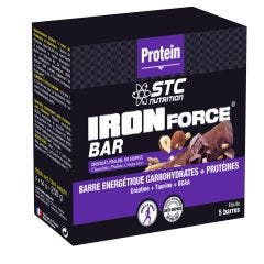Iron Force Barritas De Chocolate Praline Arroz Inflado 5x50 g Stc Nutrition