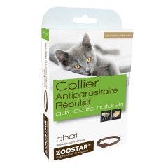 Collar antiparasitario repulsivo con activos naturales para gatos 35cm Zoostar