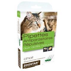 Pipetas Antiparasitarias Repelentes con Activos Naturales Gato 3x2ml Zoostar